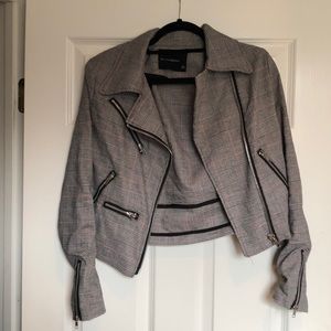 Plaid mini blazer